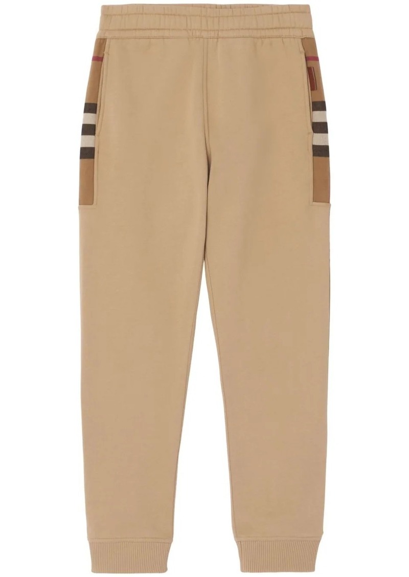 Burberry check-pattern track pants