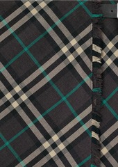 Burberry Check Pleated Wrap Miniskirt