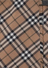 Burberry Check Pleated Wrap Miniskirt