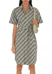 Burberry Check Poplin Belted Shirtdress