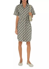 Burberry Check Poplin Belted Shirtdress