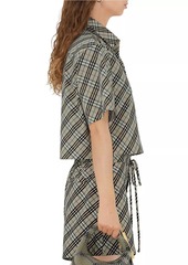 Burberry Check Poplin Boxy Shirt