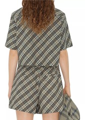 Burberry Check Poplin Boxy Shirt