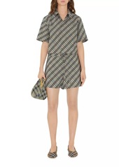 Burberry Check Poplin Boxy Shirt