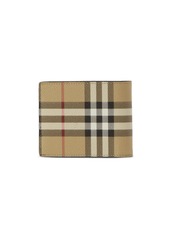 Burberry check-print bi-fold leather wallet