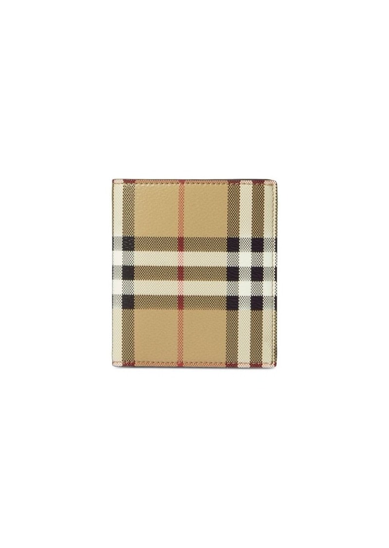 Burberry check-print bifold wallet