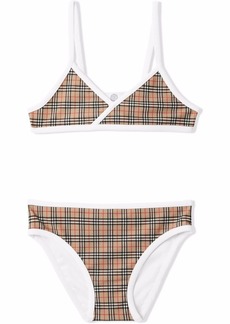 Burberry check-print triangle bikini