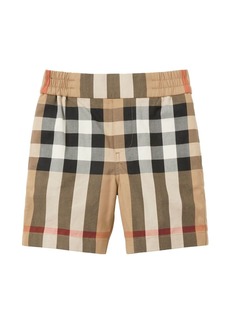 Burberry check-print cotton shorts