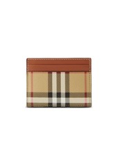 Burberry check-print leather card holder