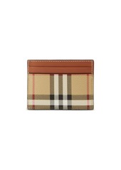 Burberry check-print leather card holder