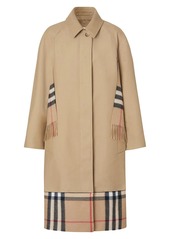 Burberry Check Scarf Inset Car Coat