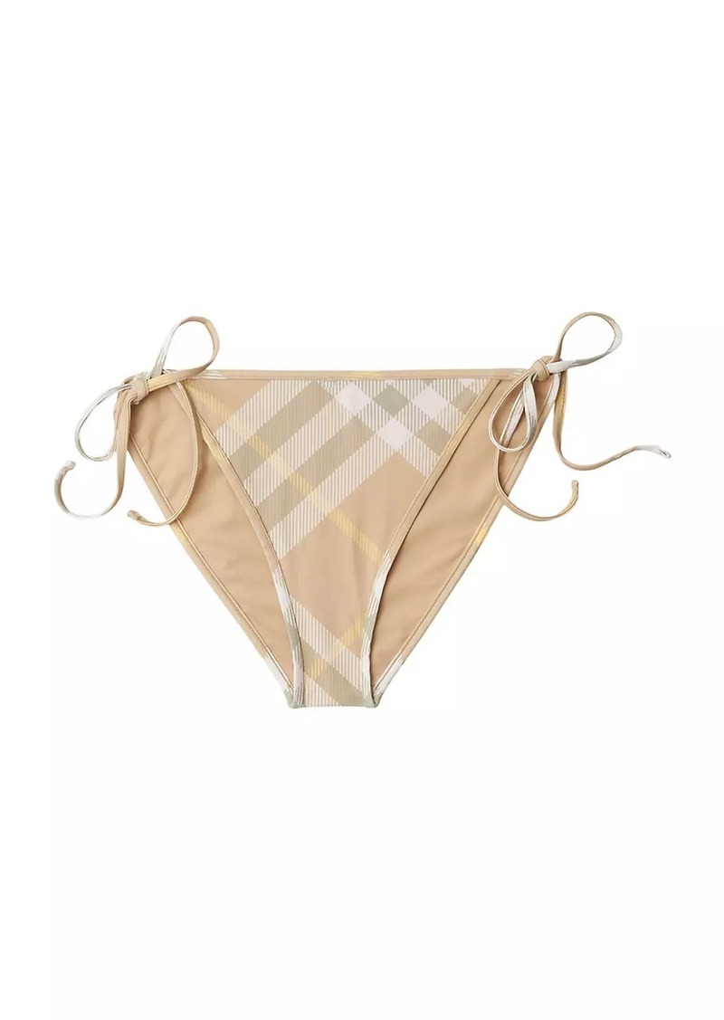 Burberry Check Side-Tie Bikini Bottoms