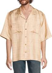 Burberry Check Silk Camp Shirt