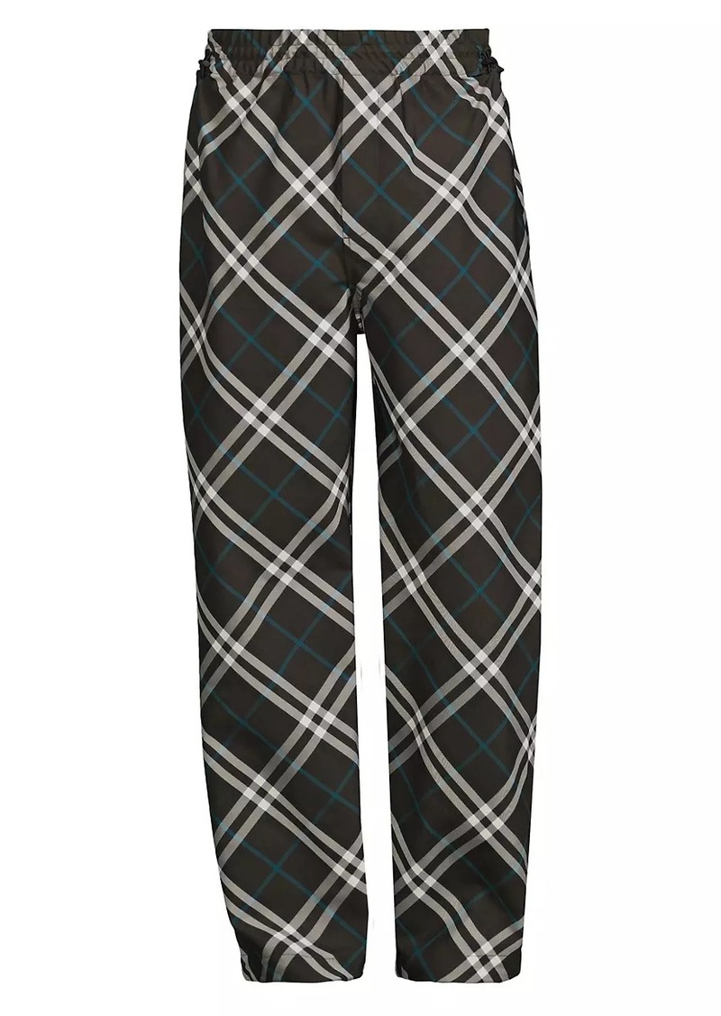 Burberry Check Straight-Leg Pants