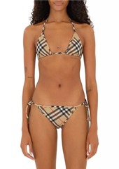 Burberry Check Triangle Bikini Top