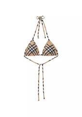 Burberry Check Triangle Bikini Top