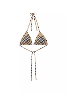 Burberry Check Triangle Bikini Top