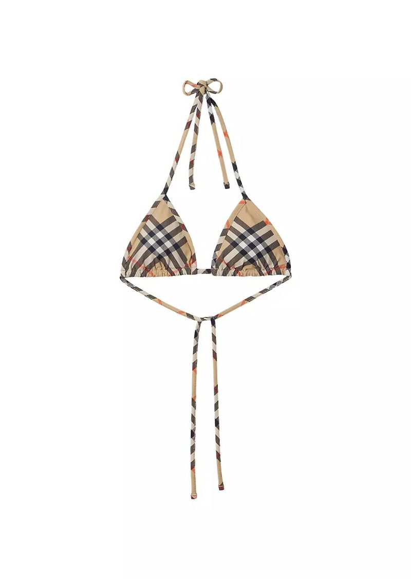 Burberry Check Triangle Bikini Top