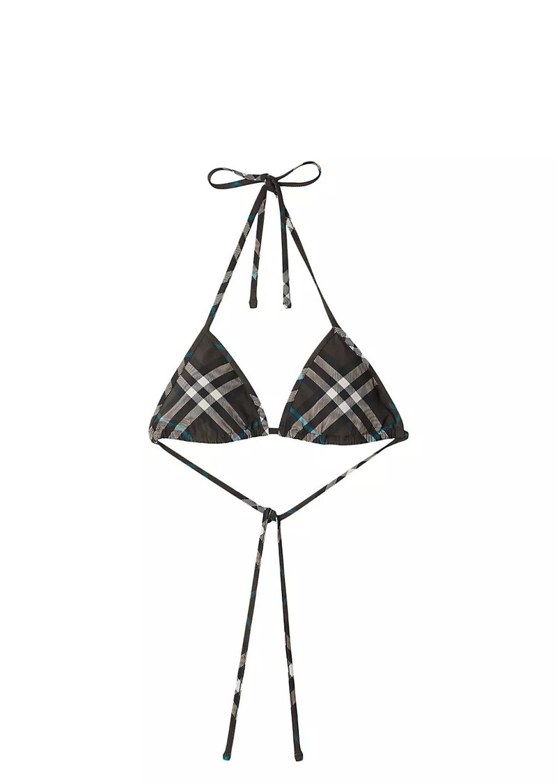 Burberry Check Triangle Bikini Top