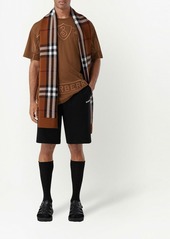 Burberry Check wool-blend knitted scarf