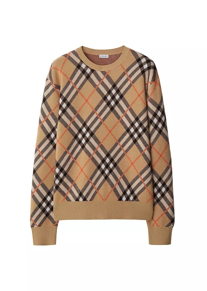 Burberry Check Wool-Blend Sweater