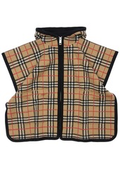 Burberry Check Wool Knit Cape