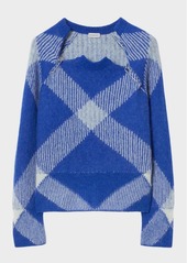 Burberry Check Wool Sweater with Safety Pins