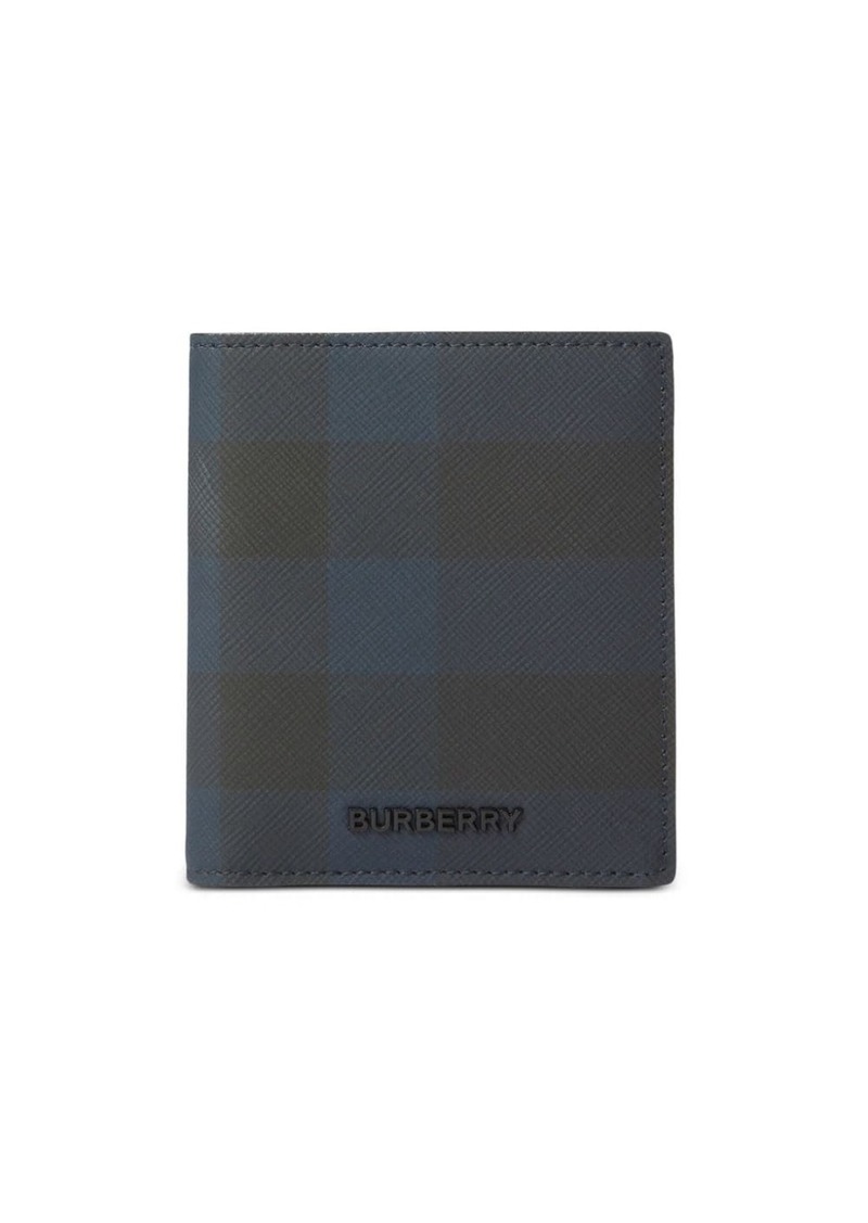 Burberry checked bi-fold leather wallet