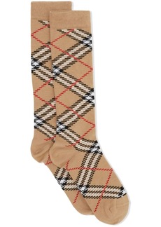 Burberry checked cotton-blend socks