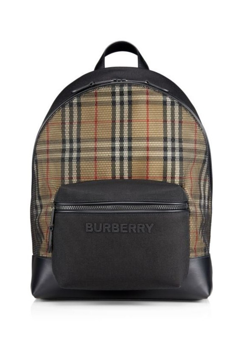 Burberry Checked Logo Backpack