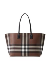 Burberry checked logo-tag tote bag