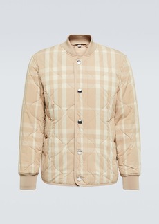 Burberry Checked quilted bomber jacket