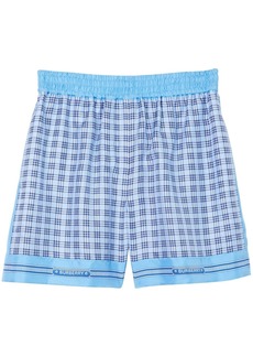 Burberry checked silk shorts