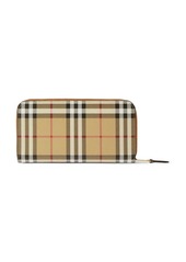 Burberry checked zipped leather wallet