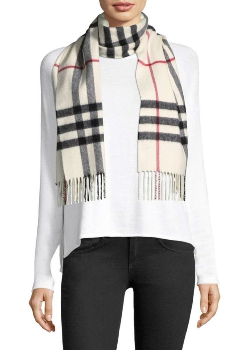 checkered cashmere scarf