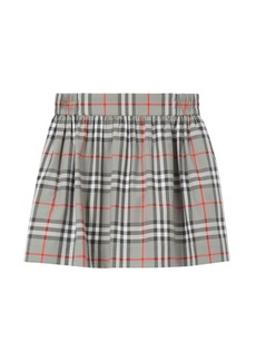 Burberry checkered pleated elasticated skirt
