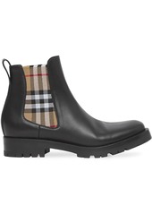 Burberry Chelsea check-panel boots