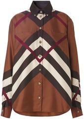 Burberry chevron check-print button-down shirt