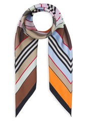 Burberry Colorblock Check Silk Sqaure Scarf