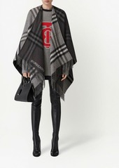 Burberry contrast check cape