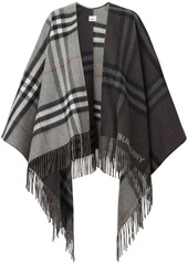 Burberry contrast check cape