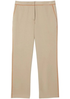Burberry contrasting trim cropped trousers