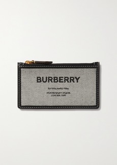 Burberry Cotton-canvas And Leather Cardholder