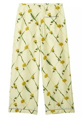 Burberry Daffodil Silk Drawstring Pants