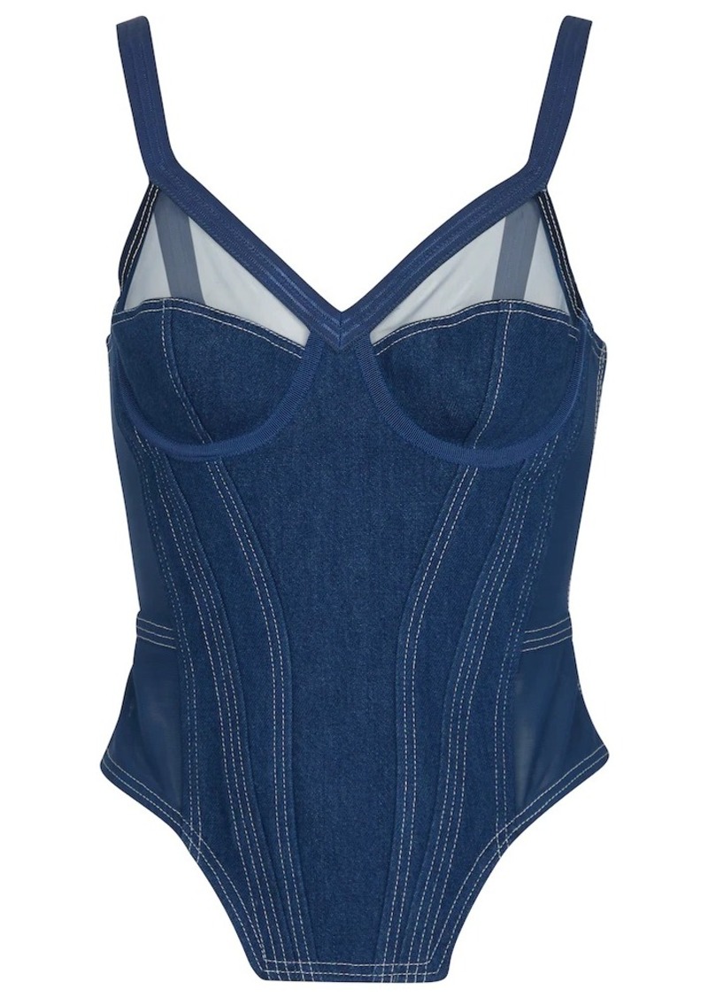 burberry denim corset top