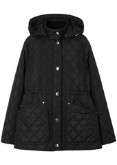 Burberry detachable-hood diamond-quilted jacket