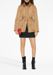 Burberry diamond-quilted belted jacket