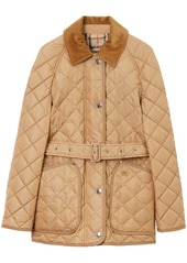 Burberry diamond-quilted belted jacket