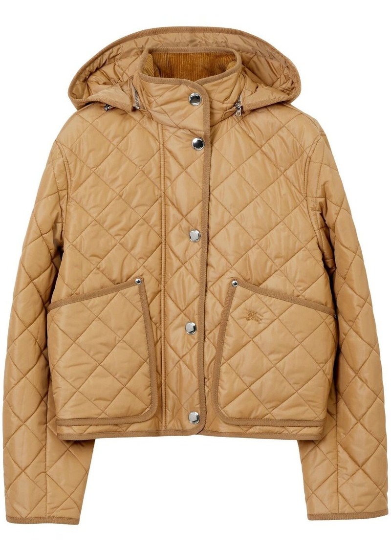 Burberry diamond-quilted hooded jacket