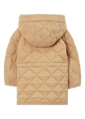Burberry diamond-quilted hooded padded coat